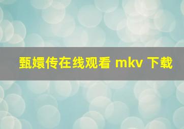 甄嬛传在线观看 mkv 下载